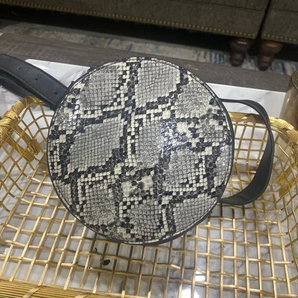 Snakeskin Pattern Round Belt Bag - Picture 2 of 5